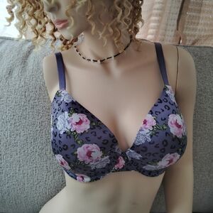 Victoria's Secret Navy Floral Bra 38C
